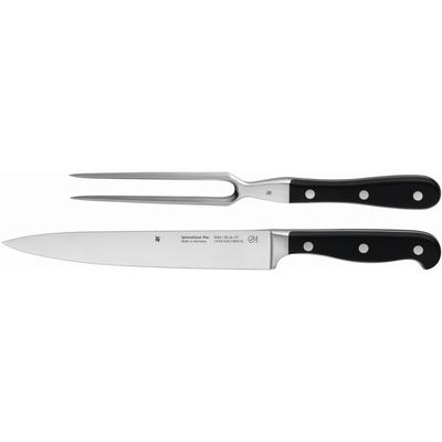 Messer-Set WMF "Spitzenklasse Plus", silber (schwarz, silberfarben), Stahl, Kochmesser-Sets, Messerklingen aus Spezialklingenstahl, Made in Germany Image