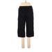 Croft & Barrow Khaki Pant Straight Leg Cropped: Black Bottoms - Women's Size 12 Petite