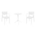 AllModern Farrah Round 2 - Person 24" Long Bistro Set Plastic in White | 23.6 W x 23.6 D in | Outdoor Furniture | Wayfair