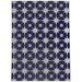 Blue Rectangle 8' x 10' Kitchen Mat - Wade Logan® Azzole Star Struck Kitchen Mat 96.0 x 120.0 x 0.08 in white/brown, Polyester | Wayfair