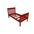 Red Barrel Studio® Solid Wood Panel Bed Wood in Red/White | 47 H x 44 W x 85 D in | Wayfair 0AFB1E893F584812867C9AA3045C68FE