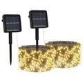 The Holiday Aisle® Solar Fairy Lights Christmas Lighting Decoration LED String Lights in White | Wayfair A43491E917184D6491BC2A3406D47E72