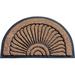 A1HC Unique Sunburst Tapered Edge Rubber Coir Doormat