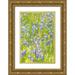 Wilson Emily M. 11x14 Gold Ornate Wood Framed with Double Matting Museum Art Print Titled - Llano-Texas-USA-Indian Paintbrush and Bluebonnet wildflowers in the Texas Hill Country