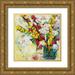 Eider Georgia 12x12 Gold Ornate Wood Framed with Double Matting Museum Art Print Titled - Echoes in Yellow and White