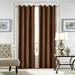 Avamo Single Curtain Panel Plain Velvet Blackout Window Curtain For Bedroom Thermal Insulated Window Drape Grommet Room Darkening Curtain Dark Brown W:42 xL:96