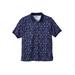 Men's Big & Tall Shrink-Less™ Piqué Polo Shirt by KingSize in Stars (Size 3XL)