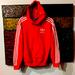 Adidas Sweaters | Authentic Adidas Women’s Sweater Hoodie | Color: Red/White | Size: Tag Is Xs But Good As Small
