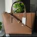 Tory Burch Bags | New Tory Burch Emerson Saffiano Leather Top Zip Tote S | Color: Brown/Tan | Size: Os