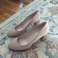 Kate Spade Shoes | Kate Spade Anastasia Suede Block Heel With Gold Glitter Women's Size 9.5 | Color: Pink/Tan | Size: 9.5