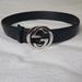 Gucci Accessories | Gucci Signature/Leather Calf Interlocking G Men's Belt | Color: Black/Silver | Size: 30-34