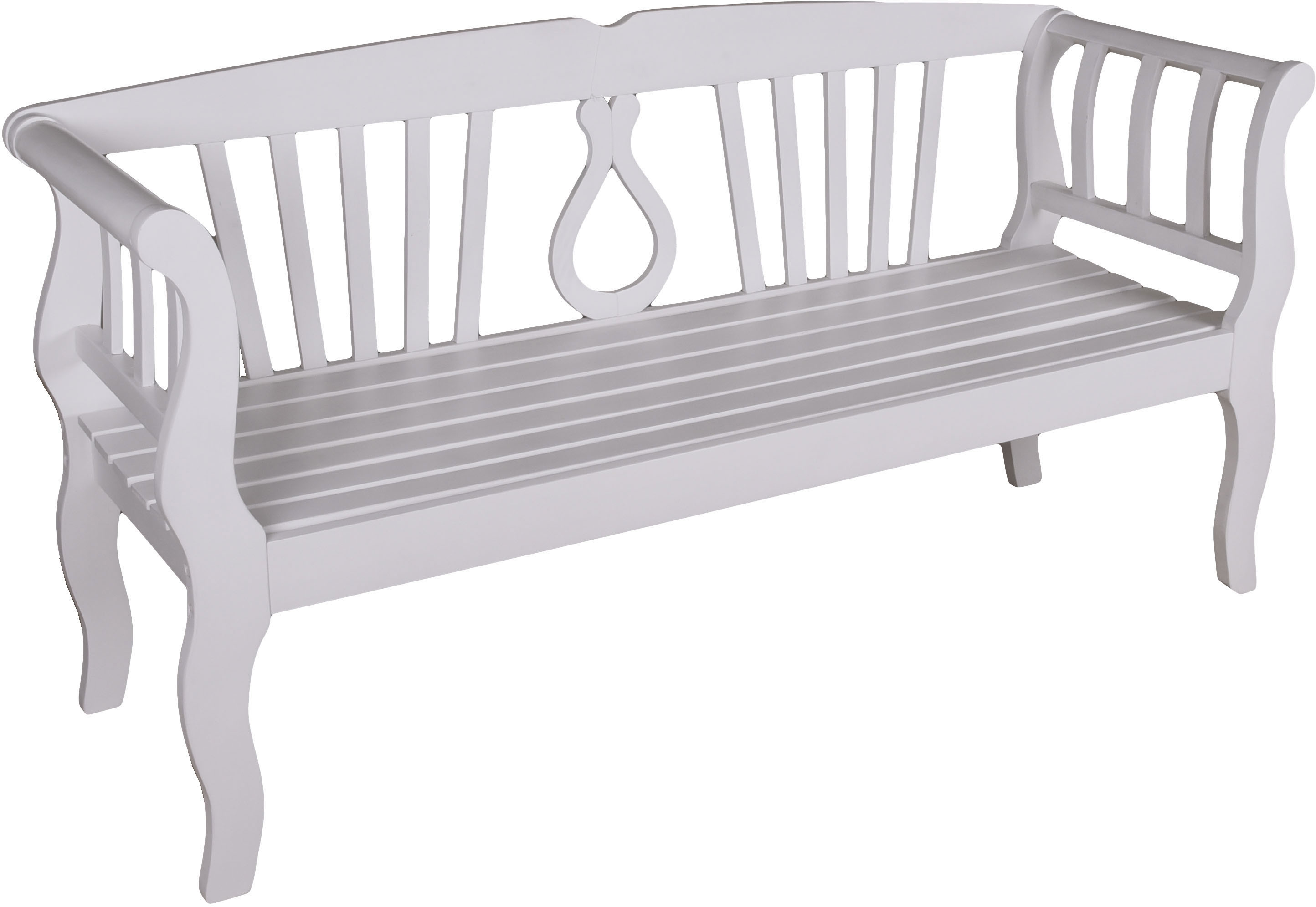 Gartenbank GARDEN PLEASURE "ARCADIA", weiß, B:175cm H:90cm T:57cm, Holz, Sitzbänke