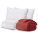 Ella Jayne Home Microfiber 4 Piece Comforter Set Polyester/Polyfill/Microfiber in Red | Queen Comforter +3 Additional Pieces | Wayfair