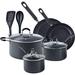 Cook N Home Professional Hard Anodized Pots & Pans Set Nonstick, Kitchen Cookware Set, Black Non Stick/Hard-Anodized Aluminum in Gray | Wayfair