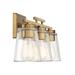 Three Posts™ Averi 3-Light Dimmable Vanity Light, Glass in Yellow | 8.75 H x 24 W x 6.38 D in | Wayfair 531AC878922246859965CABE464C96BB