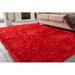 Red 60 x 24 x 2 in Area Rug - Everly Quinn "Cozy Collection" Ultra Soft Fluffy Faux Fur Sheepskin Area Rug Polyester | 60 H x 24 W x 2 D in | Wayfair