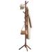 Latitude Run® Solid Wood 8 - Hook Freestanding Coat Rack Wood in Brown/Green | 68.9 H x 19.7 W x 19.7 D in | Wayfair