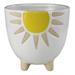 Dakota Fields Chaliyah Ceramic Cachepot Ceramic in Brown/White/Yellow | 4.5 H x 4.75 W x 4.75 D in | Wayfair 69254253586B4C93BAC35933C83A3FD7