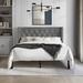 House of Hampton® Ffyona Upholstered Tufted Standard Bed Metal in Gray | 49.84 H x 66 W x 85.3 D in | Wayfair 166CDA4FAB464831ACA442AD442E17FA