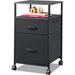 17 Stories 2-Drawer Mobile Vertical Filing Cabinet Wood in Black | 26.8 H x 15.7 W x 15.4 D in | Wayfair 54FFC35507C74F948CD85BF9C3A73D7C