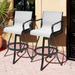 Pellebant Outdoor Aluminum Swivel Barstool Patio Bar Stools - 18.31"Lx18.31"Wx43.31"H