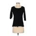 LC Lauren Conrad 3/4 Sleeve Top Black Boatneck Tops - Women's Size X-Small