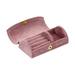 TureClos Women Jewelry Display Box Earring Ear Stud Storage Case Portable Travel Arch Package Holder Dresser Desktop Organizer Pink