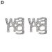 Wang Letter Full Rhinestone Brooches Buckle Badge Pin Simple Women Girls Jewelry Fashion Luxury Temperament Accessories L7K9