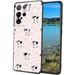 Compatible with Samsung Galaxy S21 Ultra Phone Case Cow-Print-Abstract-Art-Black-White-Pink-Cute7 Case Men Women Flexible Silicone Shockproof Case for Samsung Galaxy S21 Ultra