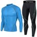 Men s Compression Sets Workout Pants Athletic Compression Shirt and Leggings Running Tights for Sport