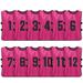 OWSOO 12 PCS Adults Soccer Pinnies Quick Drying Football Team Jerseys Youth Sports Scrimmage Soccer Team Training Numbered Bibs Practice Sports Vest