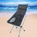 Oukaning Portable Beach Chair Outdoor Folding Chair W/ Storage Bag Camping Traval Portable Chair (Blue)