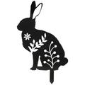 Easter Bunny Garden Stake Decorative Easter Acrylic Rabbit Stake Sign Yard Garden Decor