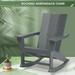 EEPHO Rocking Adirondack Chairs Patio Rocker All-Weather Resistant HDPE Plastic Resin Outdoor Lounge Furniture Lawn Chairs for Campfire Fire Pit Garden Poolside Backyard Deck Porch Beach.