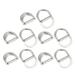 Double D Ring Buckles 10pcs 25mm(0.98 ) Metal Adjustable D Rings Silver Tone