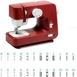 Mini Sewing Machine 12 Stitches Electric Sewing Machine Mending Machine with Adjustable Speed LED Light Foot Pedal for DIY Crafting Clothes Curtains Embroidery Machine