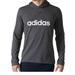 Adidas Shirts & Tops | Boys 10/12 Adidas Logo Graphic Hooded Long Sleeve T Shirt | Color: Gray | Size: 10/12