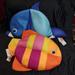 Disney Toys | 2 Large Beanbag Plush Fish - Large Plush Pillow - Disney Fish | Color: Orange/Pink | Size: Osg