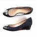 Coach Shoes | Coach Meryl Cap Toe Wedge Platform Shoes | Color: Black/Silver | Size: 8