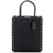 Coach Bags | Nwt Coach Glove-Tanned Leather Crystal Rivets Mini Cashin Tote Bag - Black | Color: Black | Size: Os