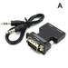 Female To VGA Male Converter With Audio Adapter Support Output HDMI-compatible T6R7