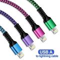 Lightning Cables 6ft 4PACK AILKIN USB Lightning Cables 6ft USB A to Lightning Cable 6ft Fast Charger Cords Cables Multicolor