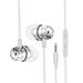 Ykohkofe Metal In Ear Headphones With Microphone Bass 3.5mm Wired Headphones For Mobile Computer MP3 Universal Earbuds for Android Phone with Mic over One Ear Headphones with Microphone
