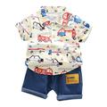 ZHAGHMIN Girl Baby Clothes 0-3 Months Outfits Cartoon T-Shirt Clothes Boys Set 14Years Tops+Shorts Baby Summer Boys Outfits&Set 3 Month Clothes Boy Jacket Pant Set Baby Boy 6 Month Jacket Boy Baby B