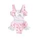 Sunisery Baby Kids Girls Bikini Set Sleeveless U Neck Cherry Dolphin Print Swimsuit One-Piece Summer Beachwear