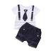 ZHAGHMIN Baby Boys Clothes 6-9 Months Kids Toddler Baby Boys Patchwork Short Sleeve Tops Striped Shorts Outfit Set 2Pcs Clothes Cutest Outfits Baby Boy 4 Piece Baby Gift Boy Clothes For Boys Size 8