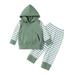 ZHAGHMIN 24 Month Boy Clothes Baby Girls Autumn Striped Pullover Long Sleeve Pants Hooded Hoodie Sweatshirt Set Outfits Clothes Baby Boy Bundles Set Baby Boys Stuff Boys Clothes New Born Clothes For
