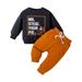 ZHAGHMIN Baby Boy 6 Months Clothes Kids Boys Casual Fashionable Long Sleeves Cute Letters Prints Sweatshirts Top Pants 2Pcs Set Outfit 3 Month Baby Boy Baby Boy 4 Piece Baby Boy Shirt Set Summer Bab