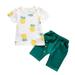 ZHAGHMIN Shorts Outfit Tops Short Baby Solid Toddler Kids Casual Pineapple T-Shirt Boys Outfit Set Girls Outfits&Set Babies For Babies 3-6 Month Jacket Girl 2T Girls Outfits 5 Girl Clothes New Born