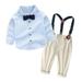 ZHAGHMIN Western Baby Boy Outfit Toddler Boys Long Sleeve Striped Prints T Shirt Tops Pants Child Kids Gentleman Outfits 6 Piece Set Baby Clothes New Born Boys Outfits Boys Outfits Size 7 Toddler Bo